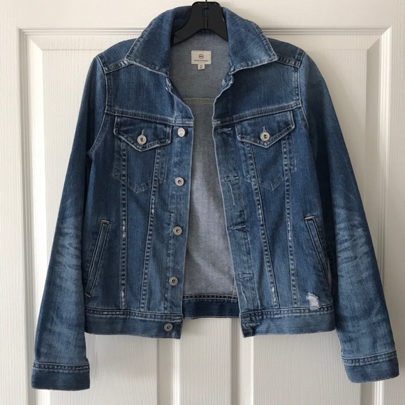 AG Distressed Denim Jacket - Size XS - Picture 1 of 11